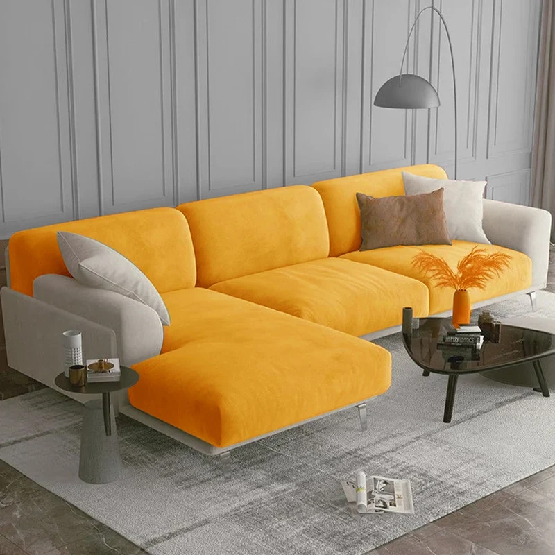 Housse de coussin de canapé extensible pur velours couleurs vives