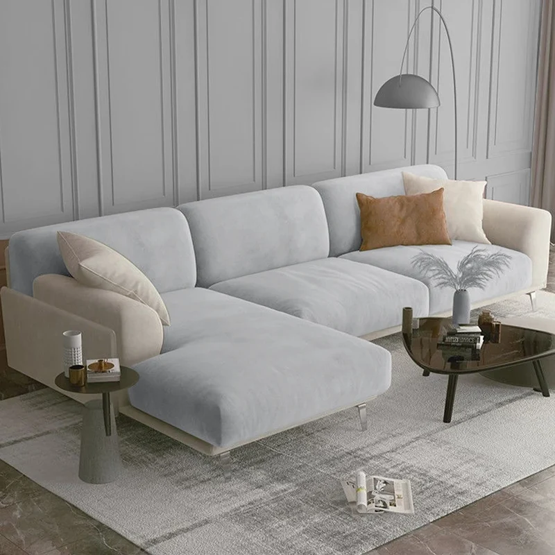 Housse de coussin de canapé extensible pur velours couleurs sobres