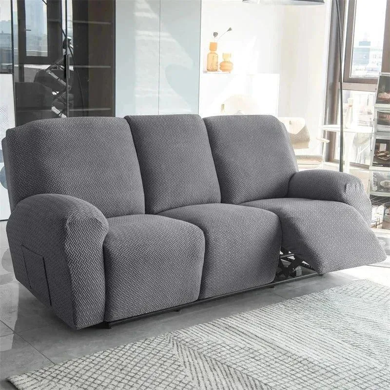 Housse pour fauteuil relax avec repose-pieds mécanique velours damassé