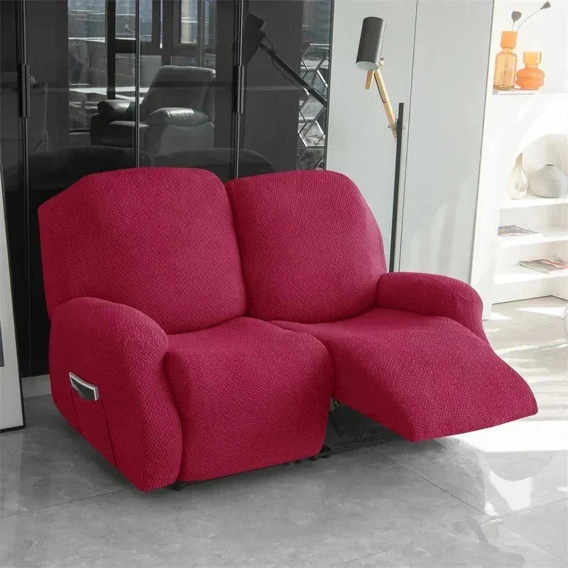 Housse pour fauteuil relax avec repose-pieds mécanique velours damassé
