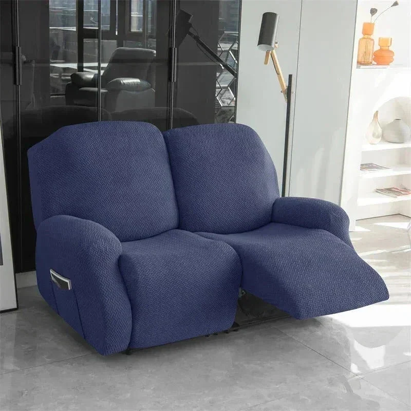Housse pour fauteuil relax avec repose-pieds mécanique velours damassé