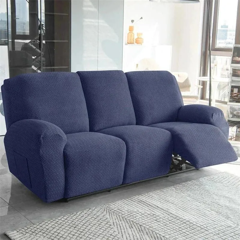 Housse pour fauteuil relax avec repose-pieds mécanique velours damassé