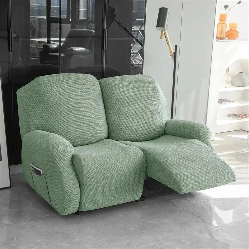 Housse pour fauteuil relax avec repose-pieds mécanique velours damassé