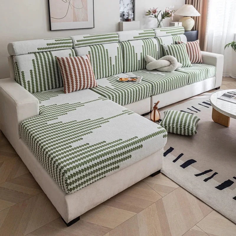 Housse de coussin de canapé renforcée texture laineuse qualité prémium
