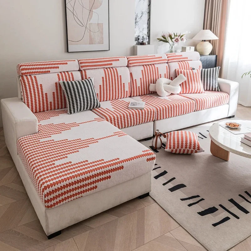 Housse de coussin de canapé renforcée texture laineuse qualité prémium