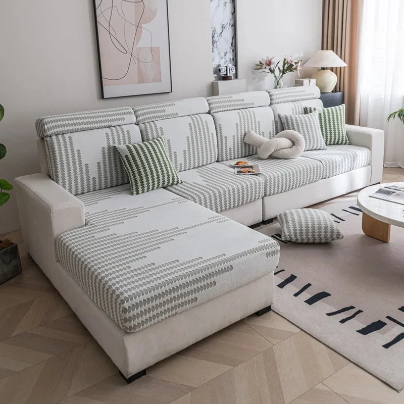 Housse de coussin de canapé renforcée texture laineuse qualité prémium