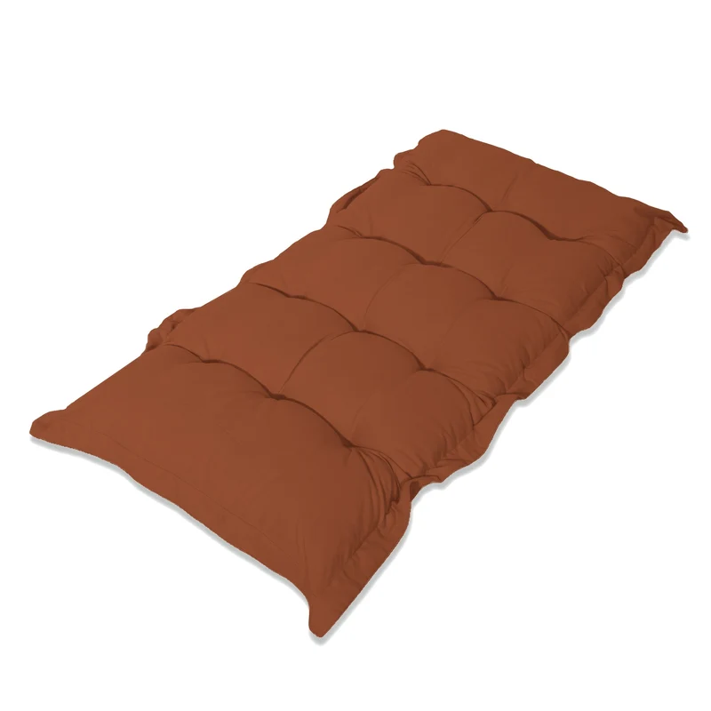 Coussin Banc & Sol Capitonné 120x60 Terracotta - Épais 10cm (Polyvalent)