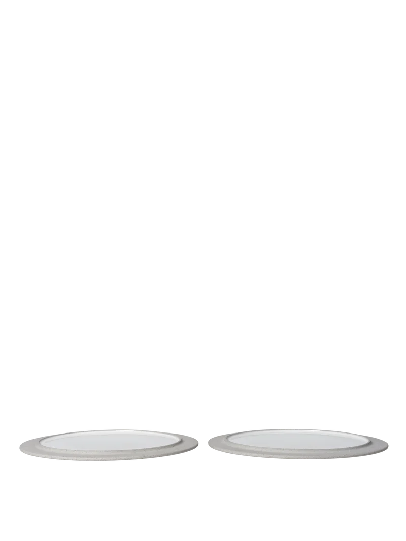 Sonae Dinner Plates - Ø28 - Set of 2 - Grey/White