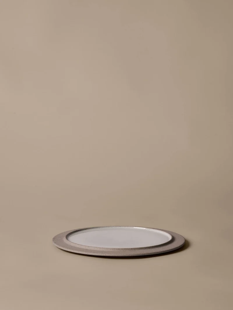 Sonae Dinner Plates - Ø28 - Set of 2 - Grey/White