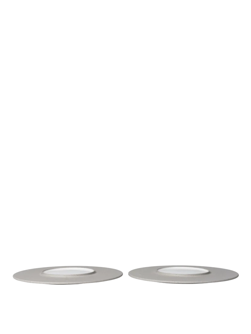 Sonae Dinner Plates - Ø28 - Set of 2 - Grey/White