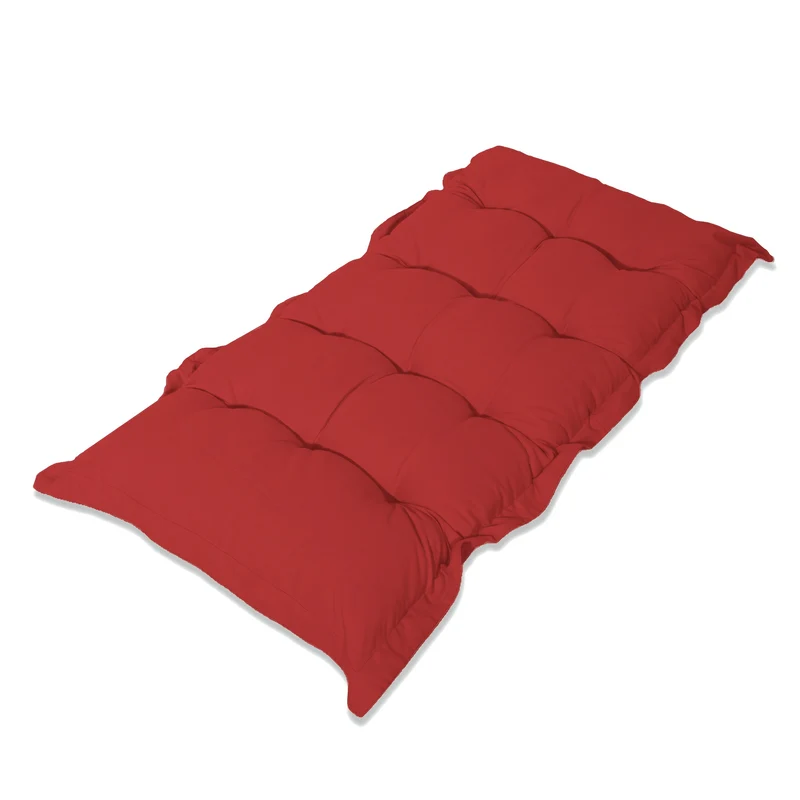 Coussin Banc & Sol Capitonné 120x60 Rouge - Épais 10cm (Polyvalent)