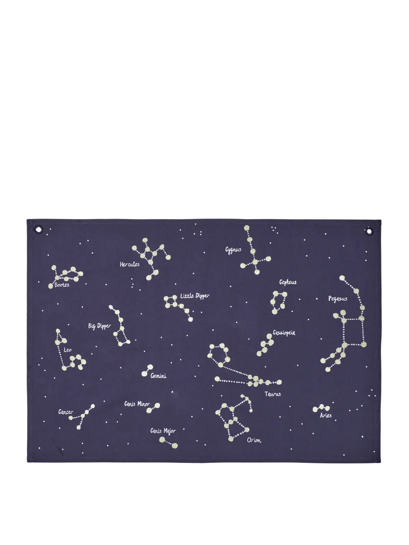 Constellation Textile Map - Dark Blue