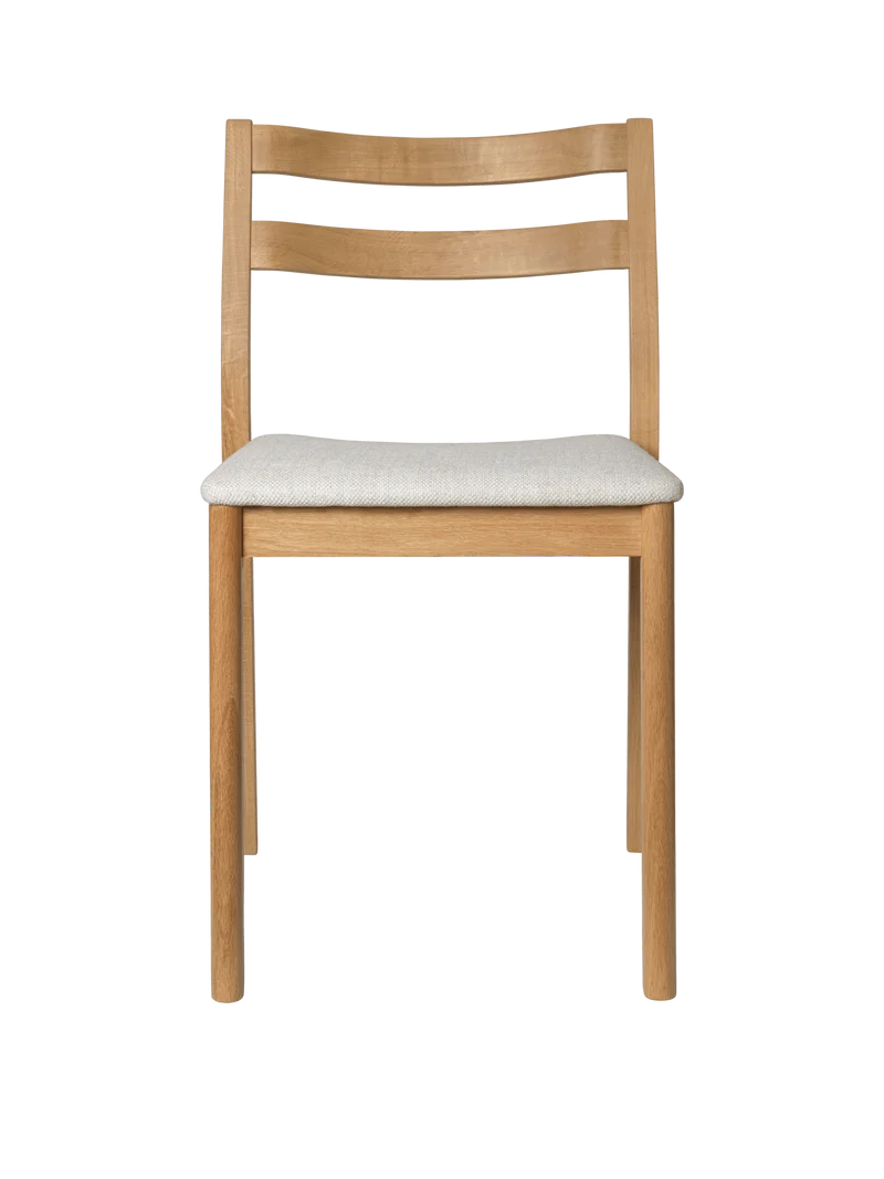 Boda Dining Chair - Upholstered Seat - Staple - Natural Oak/Off-White
