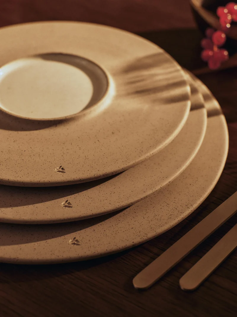 Sonae Dessert Plates - Ø22 - Set of 2 - Grey/White