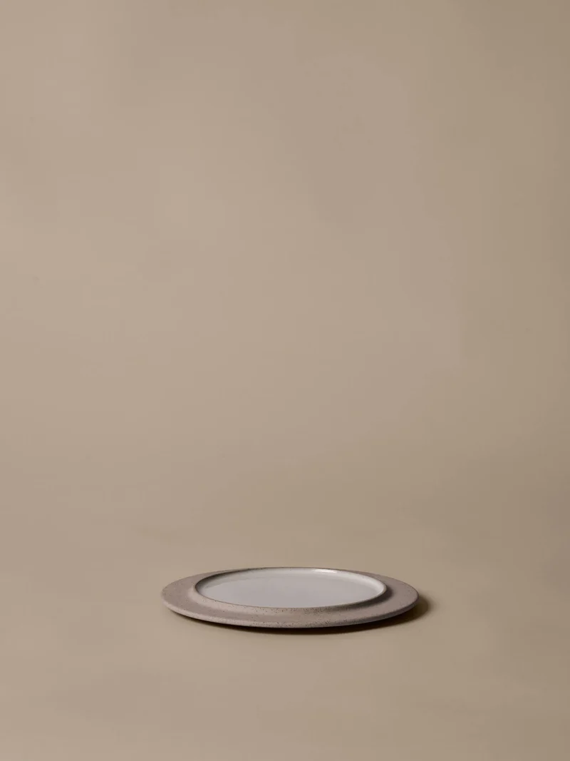 Sonae Dessert Plates - Ø22 - Set of 2 - Grey/White