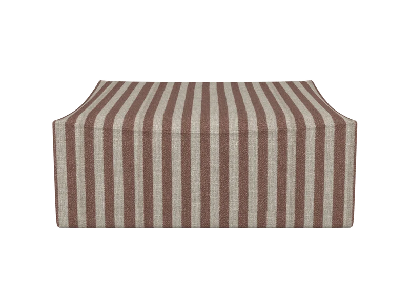 Catena Pouf Square L500 - Louisiana - Sand/Chocolate