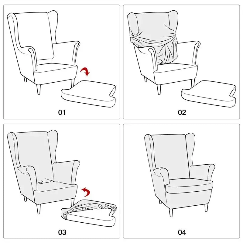 Housse pour fauteuil ikea Strandmon - collection été 2024 - 25 motifs