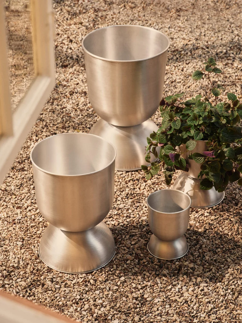 Hourglass Pot - Extra Small - Aluminium