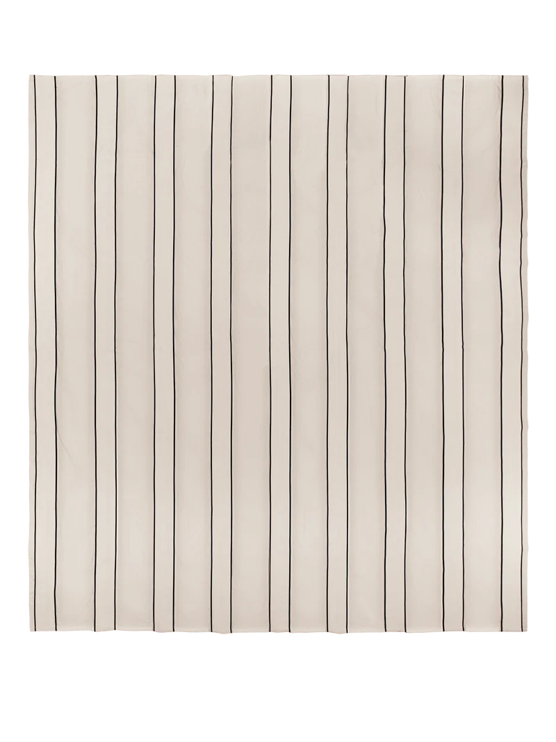 Twill Bedspread - Double - Off-White/Black