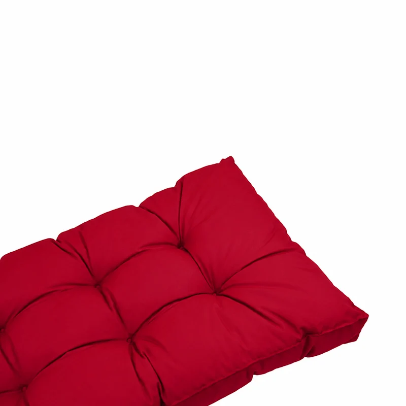 Ensemble Coussins Capitonné 60x60 Rouge - Épais 15cm & Moelleux (Assise + Dossier)