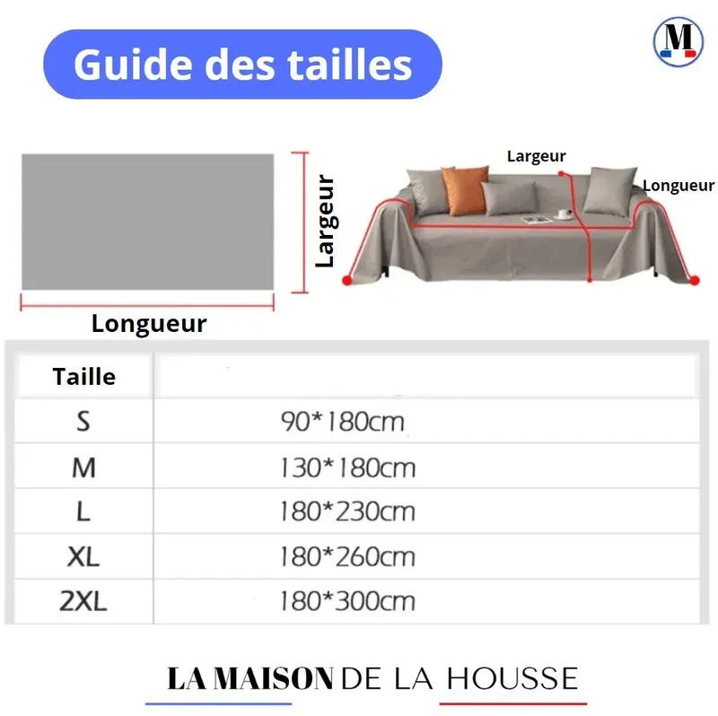 Protège canapé imperméable Bleu