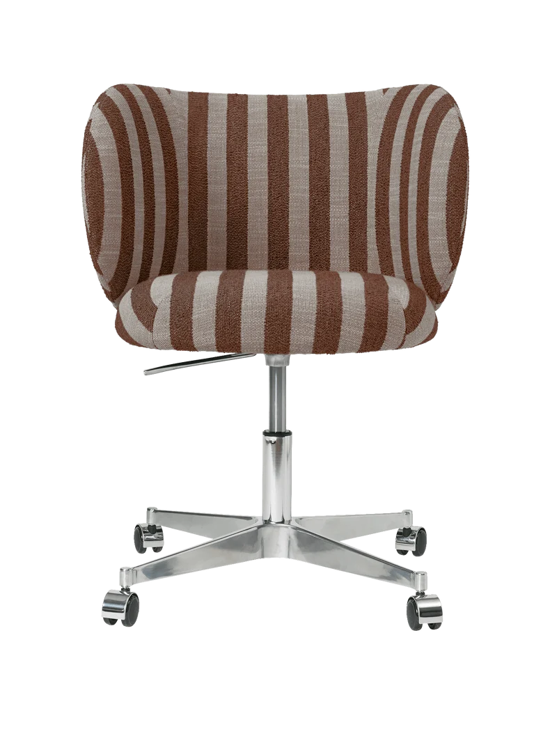 Rico Dining Chair - Castors - Louisiana - Sand/Chocolate