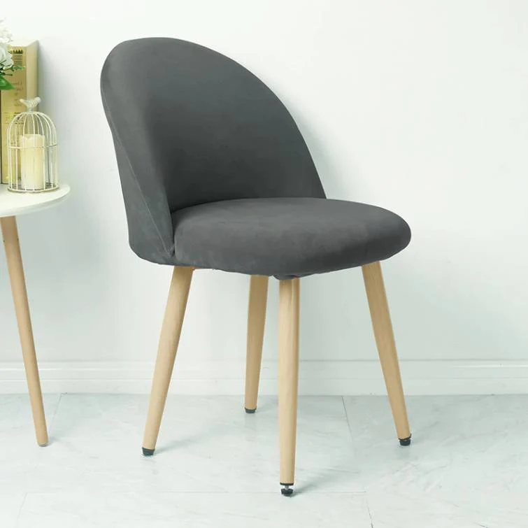 Housse de Chaise Style Scandinave Velours - Gris