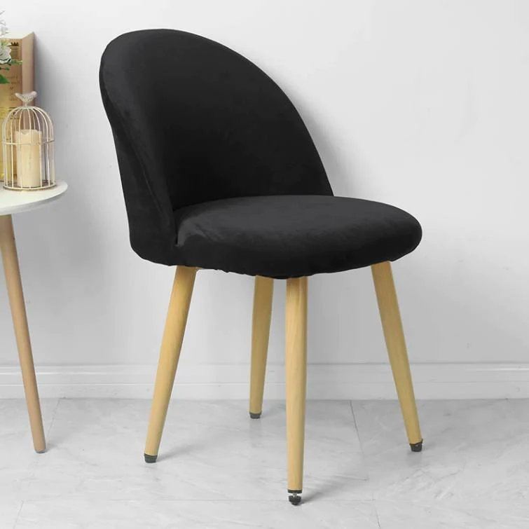 Housse de Chaise Scandinave Velours - Noir