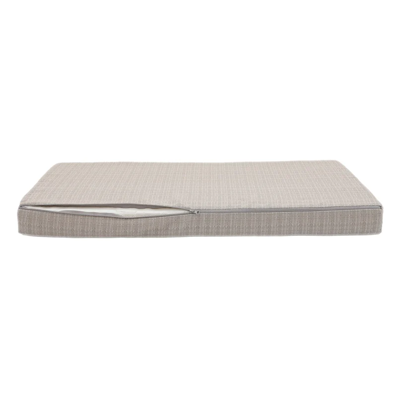 Ensemble Coussins Salon Jardin 120x60 Beige Chiné Noir - 1 Assise + 2 Dossiers (Premium 270g)