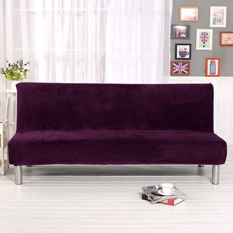 Housse pour clic clac velours violet - Housse pour canapé clic clac en velours