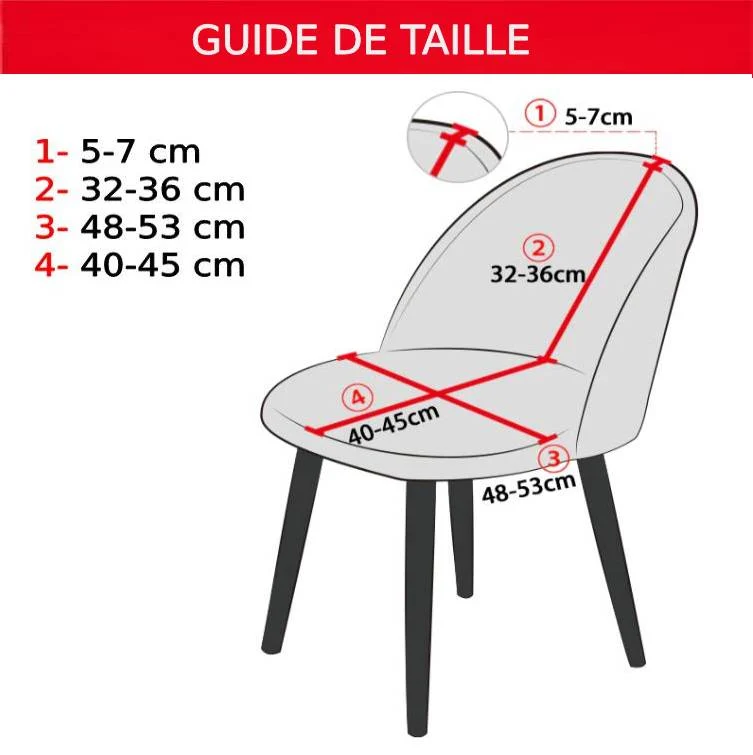 Housse Extensible de Chaise Scandinave - Gris