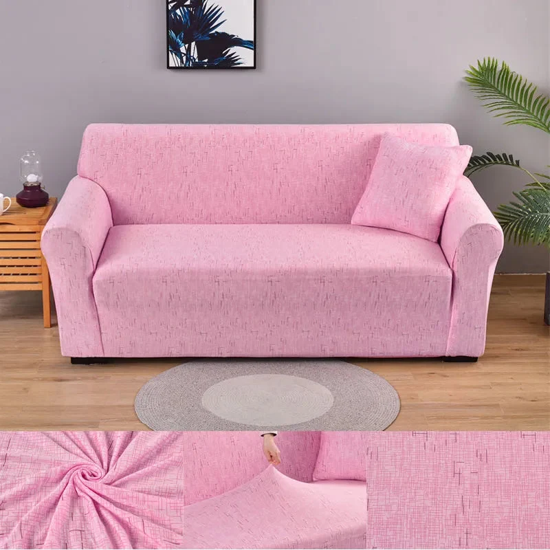 Housses de canapé extensibles couleurs unies et rayures (12 Motifs)