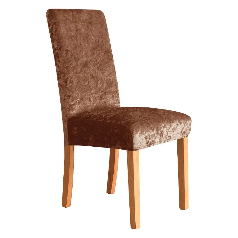 Housses de chaises extensibles en velours brillanté