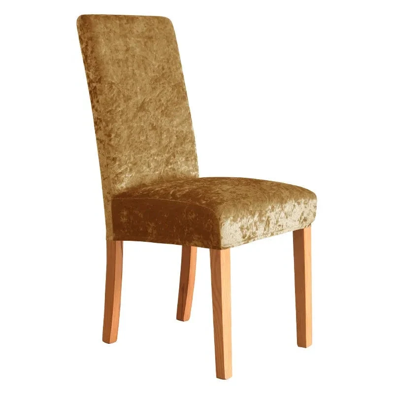 Housses de chaises extensibles en velours brillanté