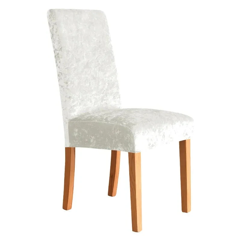 Housses de chaises extensibles en velours brillanté