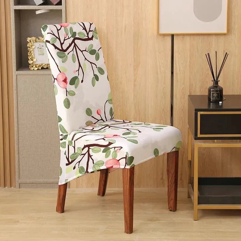 Housses de chaises hautes extensibles lycra contemporaine (8 Motifs)