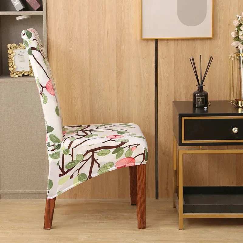 Housses de chaises hautes extensibles lycra contemporaine (8 Motifs)