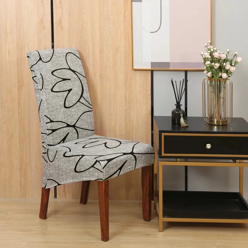 Housses de chaises hautes extensibles lycra contemporaine (8 Motifs)