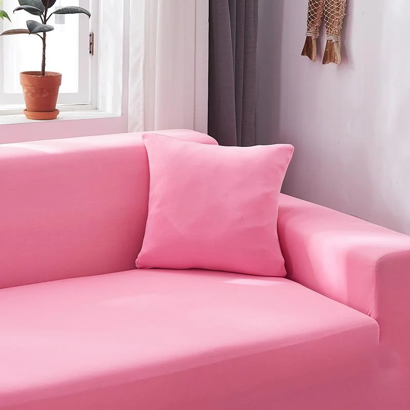 Housse de Canapé d'Angle Rose Clair