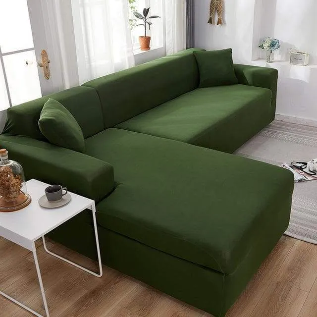Housse de Canapé d'Angle Vert
