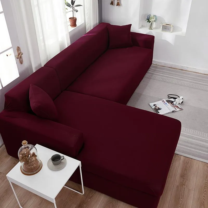 Housse de Canapé d'Angle Vin rouge