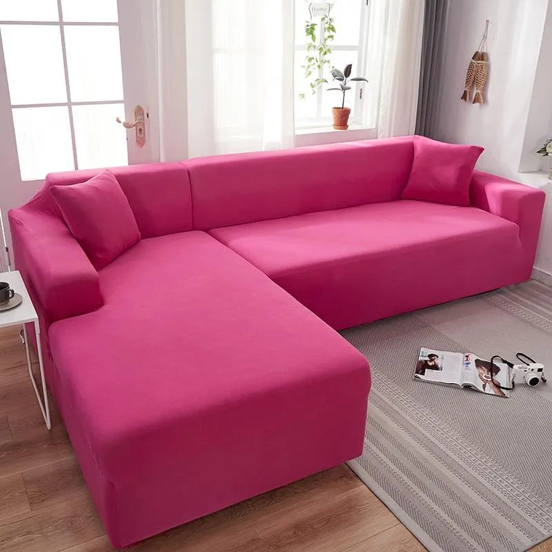 Housse de Canapé d'Angle Rose Bonbon
