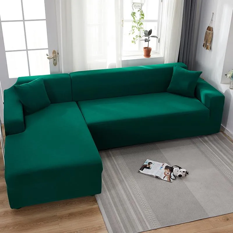 Housse de Canapé d'Angle Vert Sapin