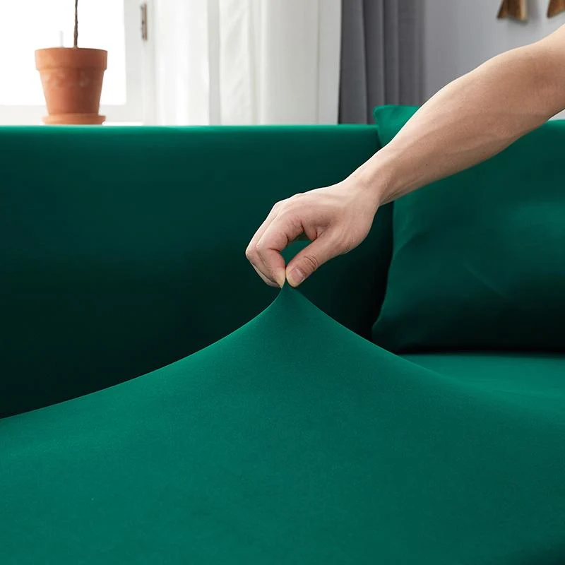 Housse de Canapé d'Angle Vert Sapin