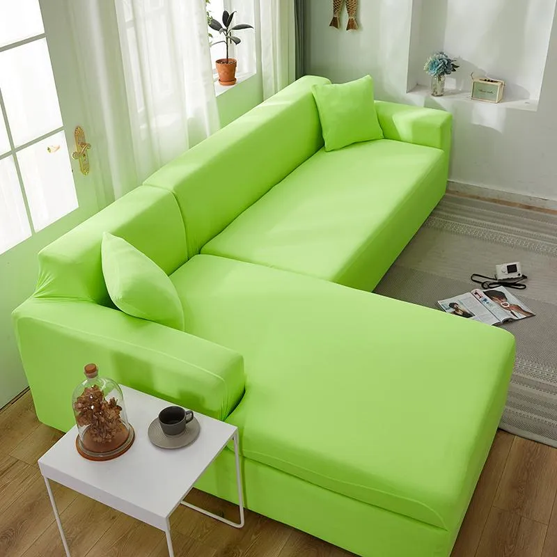 Housse de Canapé d'Angle Vert Pomme