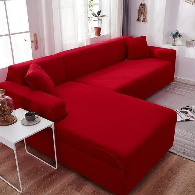Housse de Canapé d'Angle Rouge