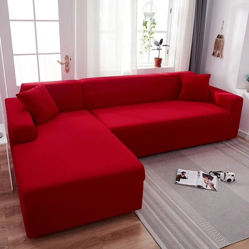 Housse de Canapé d'Angle Rouge