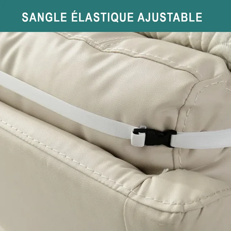 Housse pour fauteuil relax en velours matelassé antidérapante texture hibiscus