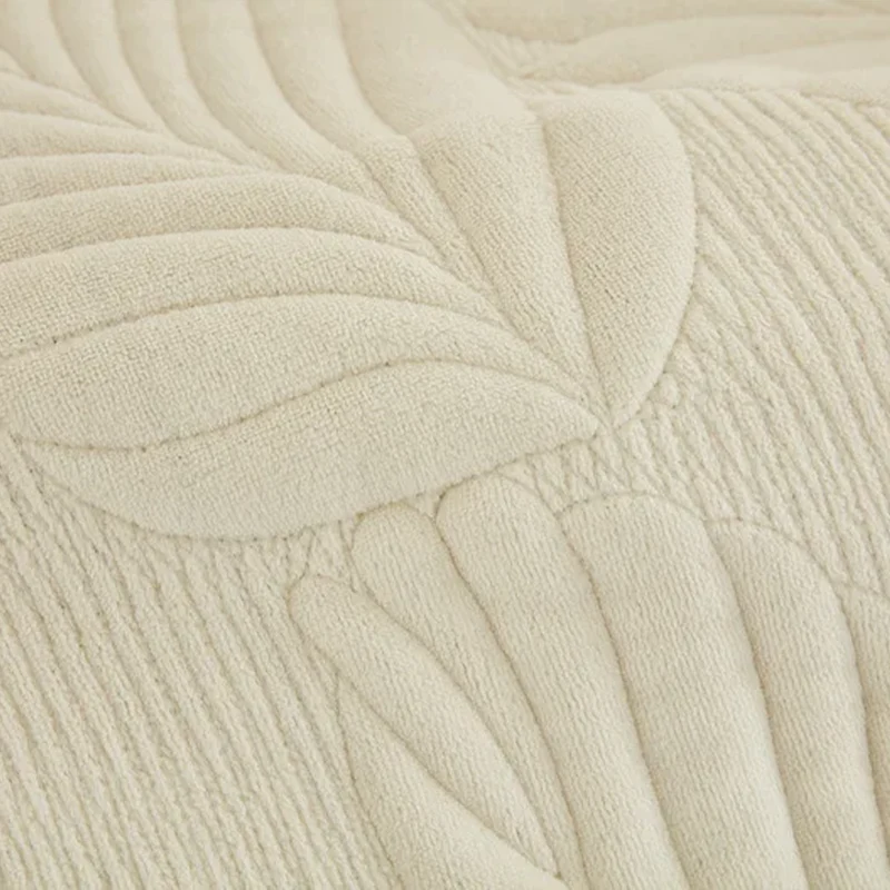 Housse pour fauteuil relax en velours matelassé antidérapante texture hibiscus