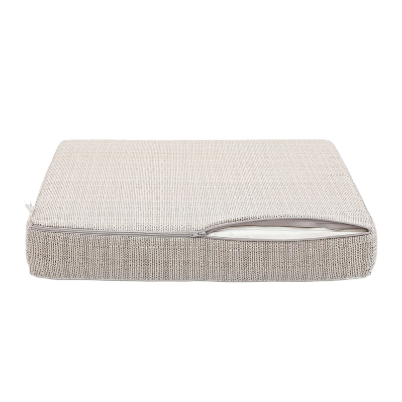 Ensemble Coussins Salon Jardin 60x60 Beige Chiné Noir - Assise + Dossier (Premium 270g)